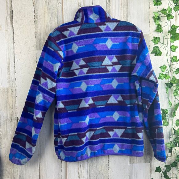 Patagonia Women's Synchilla Purple/Blue Fleece Snap T Pullover Size small - Picture 3 of 11